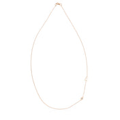 Initial Necklace with One Bezel Diamond