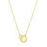 Gold 2 Circle Necklace