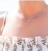 Baguette Diamond Child Figure Necklace