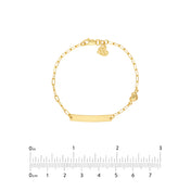 Gold Kids Nameplate Bracelet with Heart