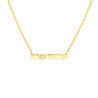 Gold Momma Necklace With Single Diamond