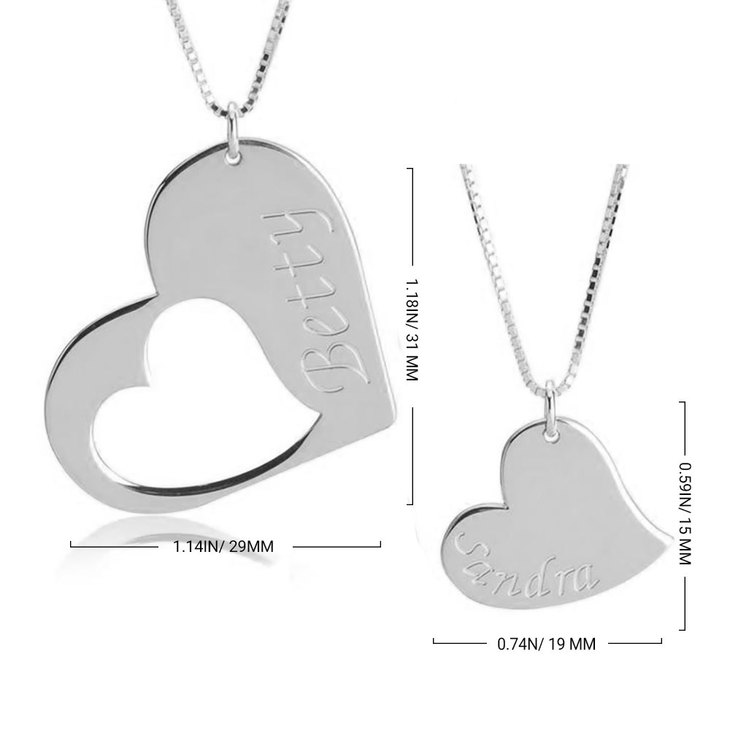 Mommy & Me 2 Heart Necklace